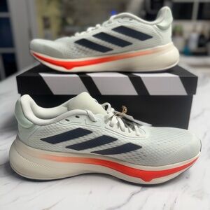 Adidas Response Super M Men’s Running Shoes - White and Black  Orange Accents